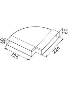 Acc  Mepamsa Codo plano recto a recto 90   220x60mm