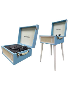 GIRADISCOS SUNSTECH FUNKBL PORTATIL DE MADERA CON