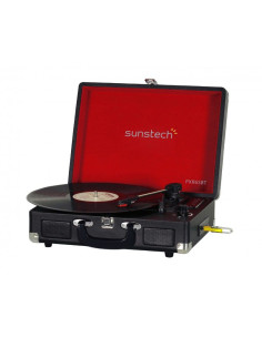 GIRADISCOS SUNSTECH PXR6SBTBK PORTATIL CON 3 VELOC