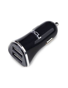Cargador coche DCU 36100300  2xusb 3 1a negro alum
